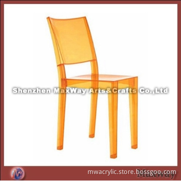 Orange acrylic/perspex square chair